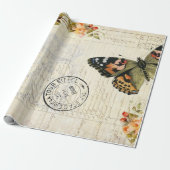 Cadeau Papier des éphémères 60lb Decoupage de papillon (Déroulé)