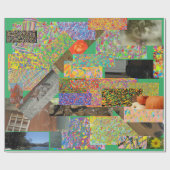 Cadeau papier design patchwork avec de nombreux modèles a (Plat)