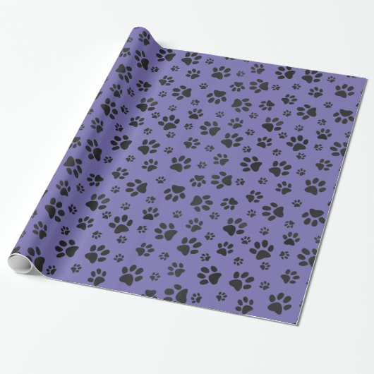 Cadeau Papier d'habillage de conception Empreintes de pat (Déroulé)