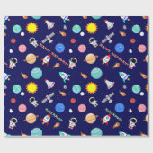 Cadeau Papier d'habillage marine de l'espace personnalisé (Plat)