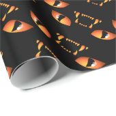 Cadeau Papier d'Halloween Chat noir (Coin rond)