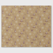 Cadeau Papier d'hiver - Faune, Vin, Colombe (Plat)