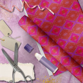 Cadeau Papier Diamant Texture Rose Violet Orange