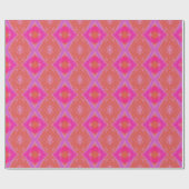 Cadeau Papier Diamant Texture Rose Violet Orange (Plat)