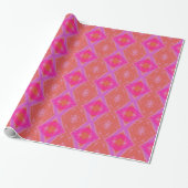 Cadeau Papier Diamant Texture Rose Violet Orange (Déroulé)