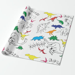 Cadeau Papier Dinosaure