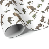 Cadeau Papier Dinosaure (Coin rond)