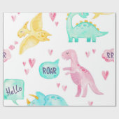 Cadeau Papier Dinosaure (Plat)