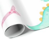 Cadeau Papier Dinosaure (Coin rond)