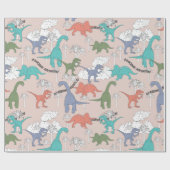 Cadeau Papier Dinosaure (Plat)