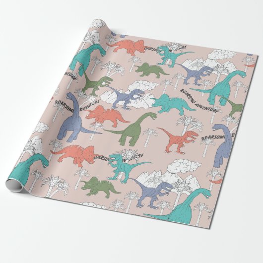 Cadeau Papier Dinosaure (Déroulé)