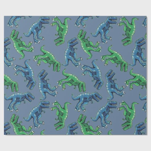 Cadeau Papier Dinosaure (Plat)