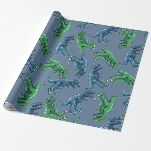 Cadeau Papier Dinosaure (Déroulé)