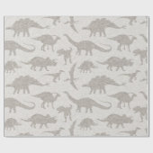Cadeau Papier Dinosaure - Beige (Plat)