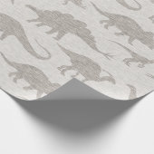 Cadeau Papier Dinosaure - Beige (Coin)