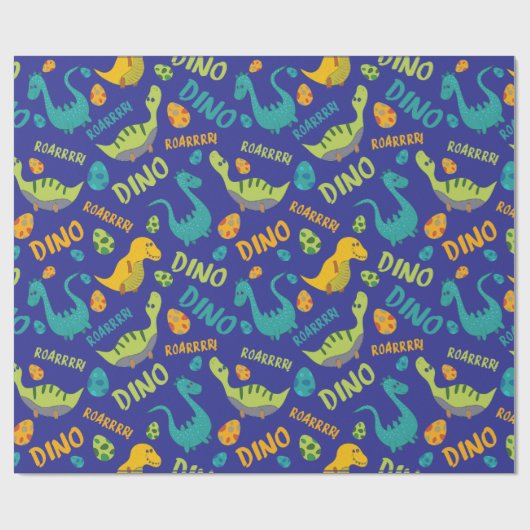 Cadeau Papier Dinosaure Design (Plat)