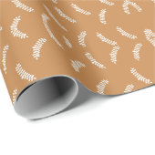 Cadeau Papier Dinosaure Noël, Parti Blanc (Coin rond)