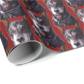 Cadeau Papier Doberman Wrapper Papier Doberman Pinscher (Coin rond)
