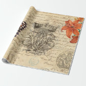 Cadeau Papier du manuscrit 60lb Decoupage de papillon (Déroulé)
