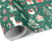 Cadeau Papier écolo à enveloppement de Noël (Coin rond)