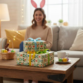Cadeau Papier écrémé de Pâques avec printemps Abstrait