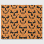 Cadeau Papier éffrayant de squelette de Halloween (Plat)