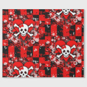 Cadeau Papier Emo Love Heart Skull Wrapper (Plat)