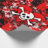 Cadeau Papier Emo Love Heart Skull Wrapper (Coin)