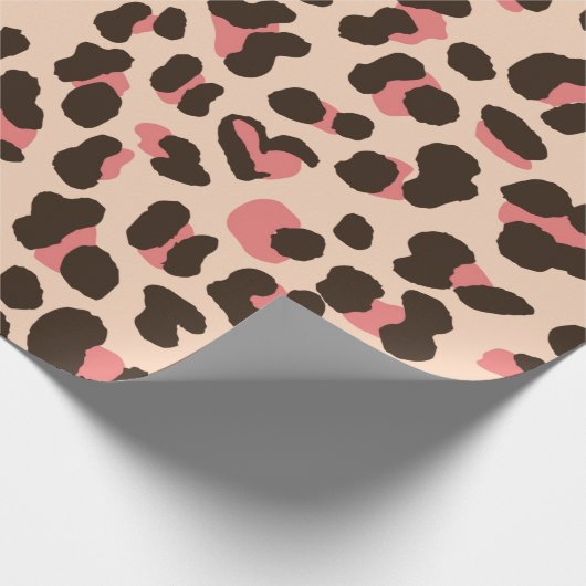 Cadeau Papier Empreinte de léopard rose chic (Coin)