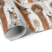 Cadeau Papier Emus Emus Mischievous (Coin rond)