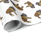 Cadeau Papier en bois de Buffalo d'insigne (Coin rond)