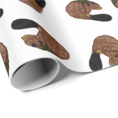 Cadeau Papier en bois de castor d'insigne (Coin rond)