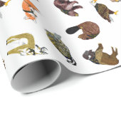 Cadeau Papier en bois de créature d'insigne (Coin rond)