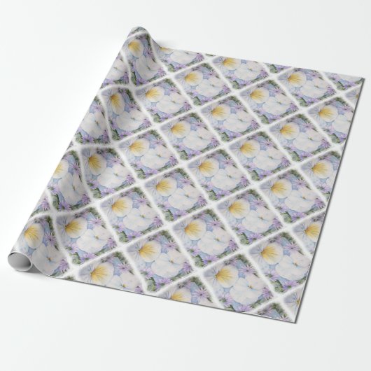 CADEAU PAPIER EN BOUILLOIRE BLANC PANSY (Déroulé)