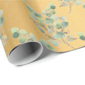 CADEAU PAPIER EN ÉPAULE OR EUCALYPTUS LUXE (Coin rond)