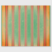 CADEAU PAPIER EN FROMAGE ROUGE ET VERT STRIPES SUR GRIS (Plat)