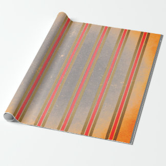 CADEAU PAPIER EN FROMAGE ROUGE ET VERT STRIPES SUR GRIS