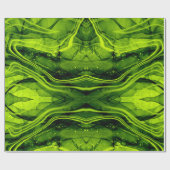 CADEAU PAPIER EN MARBRE MOTIF - VERT DE LIME (Plat)