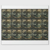 Cadeau Papier Enchanté D'Enveloppement De Matte De Forêt (Plat)