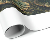 Cadeau Papier Enchanté D'Enveloppement De Matte De Forêt (Coin rond)