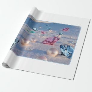 Cadeau Papier Enchanté Hiver Élégance Enchantée