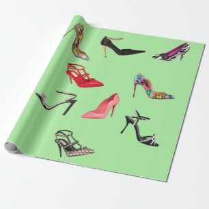 Cadeau Papier enveloppant collage de collage de chaussure