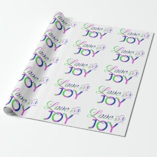 Cadeau Papier Enveloppant Coloré Amour Et Joie