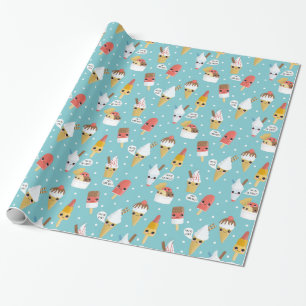 Cadeau Papier enveloppant de crème glacée