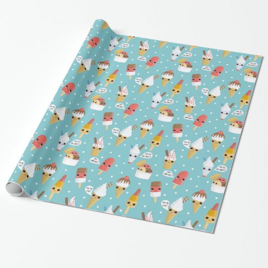 Cadeau Papier enveloppant de crème glacée (Déroulé)