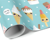 Cadeau Papier enveloppant de crème glacée (Coin rond)