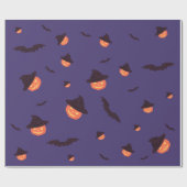 Cadeau Papier enveloppant Halloween éffrayant - Citrouill (Plat)
