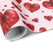 Cadeau papier enveloppant le coeur (Coin rond)