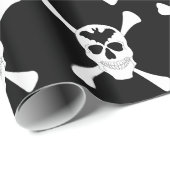 Cadeau Papier Enveloppant Le Crâne Et Les Traverses (Coin rond)