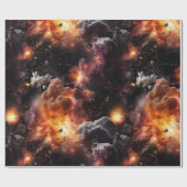 Cadeau Papier enveloppant les explosions spatiales (Plat)